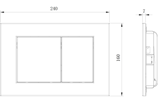 Кнопка смыва Boheme 650/2-G