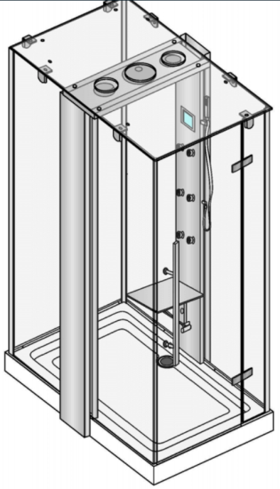 Душевая кабина Wasserfalle W-626 L