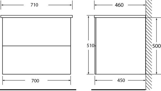 Тумба с раковиной BelBagno Kraft 70 rovere tabacco
