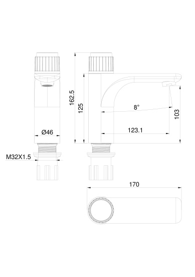 Смеситель для раковины Wonzon & Woghand Click WW-A40412-CR