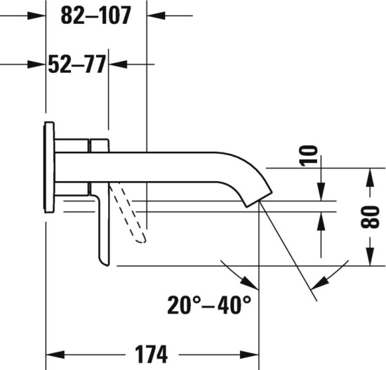 Смеситель для раковины Duravit C.1 C11070003010 хром