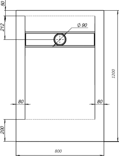 Поддон для душа Stworki Эстерсунд 120x80 белый камень