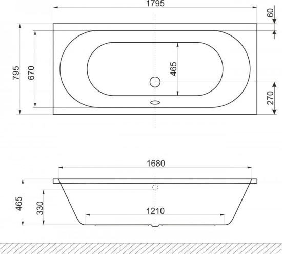 Акриловая ванна Excellent Oceana 180x80 с гидромассажем