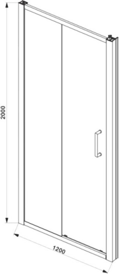Душевая дверь в нишу Bravat Blackline 120х200