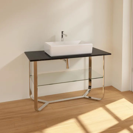 Консоль Villeroy & Boch Antheus 120 nero marquina, мраморная столешница