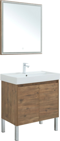 Мебель для ванной Aquanet Nova Lite 75 дуб рустикальный, с дверками