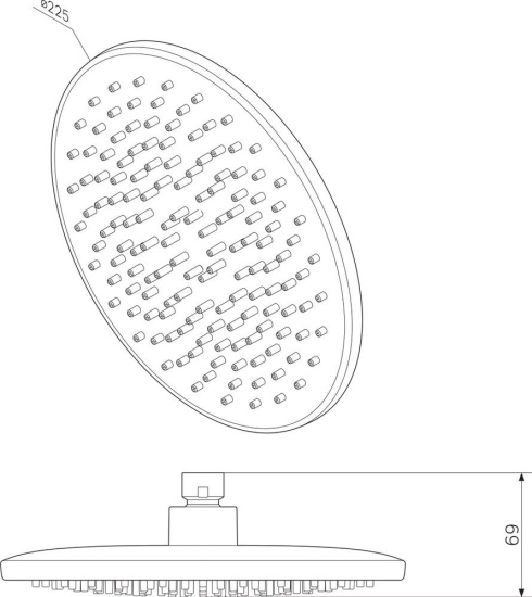 Верхний душ AM.PM Gem F0590000