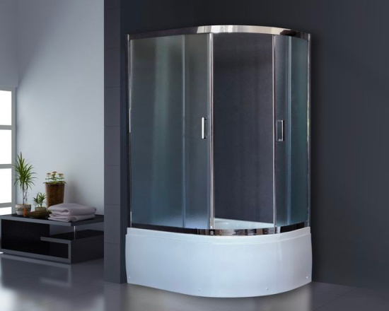 Душевой уголок Royal Bath RB 8120BK-C-CH L, с поддоном