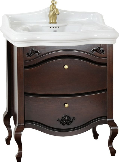 Тумба с раковиной Migliore Impero 70 с ящиками, noce