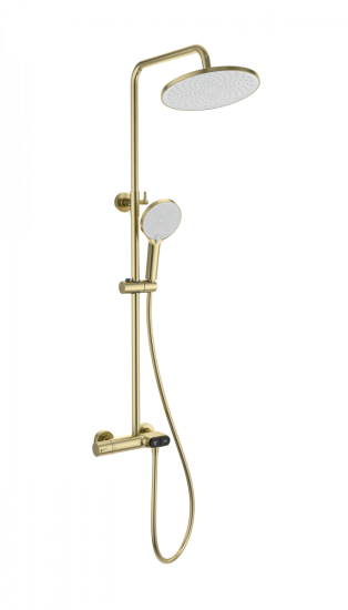 Душевая стойка Wonzon & Woghand Muse Corno WW-B2091-A-BG с термостатом