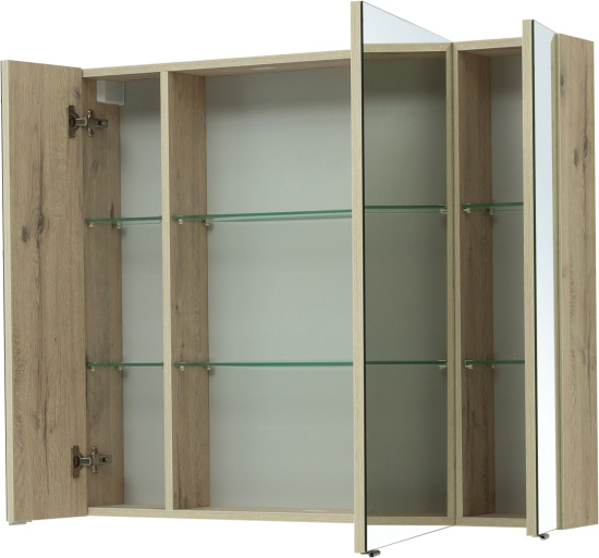 Зеркало-шкаф Aquanet Алвита new 100 дуб веллингтон белый