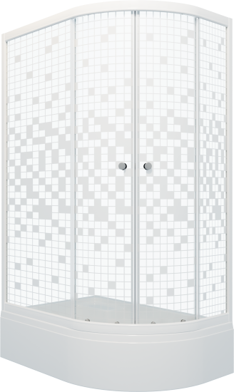 Душевой уголок Triton Коралл Щ0000038528 L 120х80 см, белый