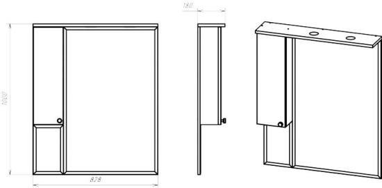 Зеркало Misty Латте 85 L