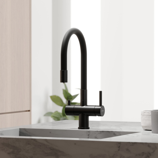 Смеситель для кухни Sancos Lucia SC4004MB, матовый черный