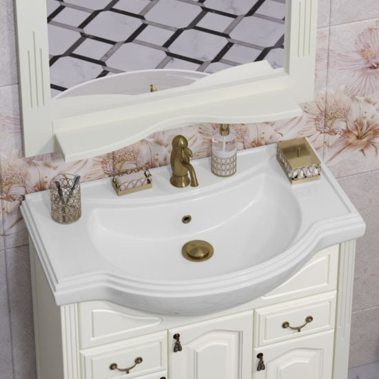 Тумба с раковиной Opadiris Риспекто 80 слоновая кость