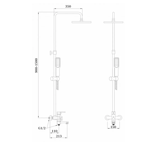 Душевая стойка Ganzer Bolder GZ 06061E