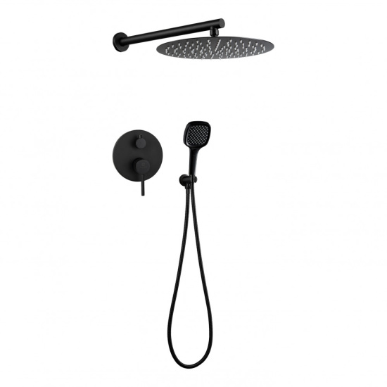 Душевая система Filarete Roun FL1028BL, черный