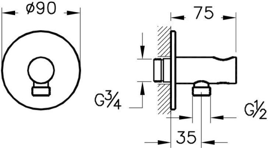 Душевая система VitrA Origin A4926636EXP с внутренней частью