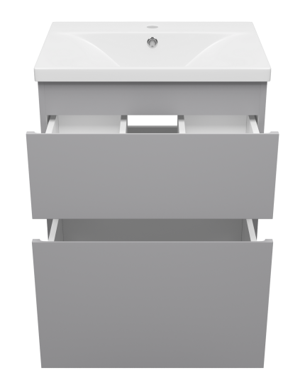 Тумба с раковиной Misty Лаки 60 серая