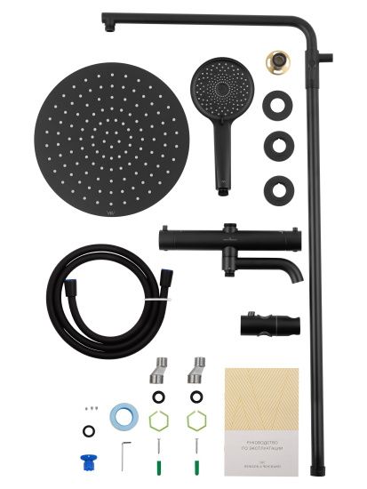 Душевая стойка Wonzon & Woghand Stick WW-88739903-MB с термостатом