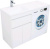 Тумба с раковиной Aquanet Токио 120 L белая напольная, 1 ящик, 2 дверцы