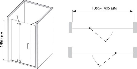 Душевая дверь в нишу RGW Safari SA-01 1400х1950