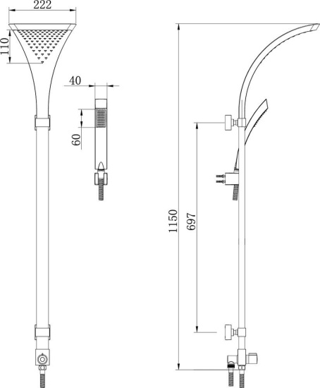Душевой комплект Lemark LM8807C + LM3523C + LM8085C