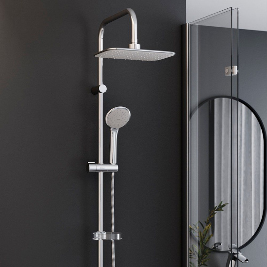 Душевой комплект Damixa Astoria DX551000000 + душевая стойка 974200063 + смеситель Astoria DX550210000