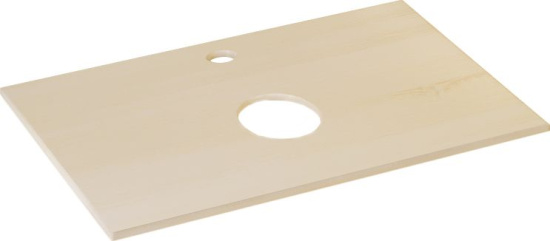 Тумба с раковиной Raval Frame 60 со столешницей, белая, дуб сонома, подвесная