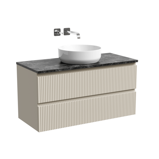 Тумба с раковиной Sancos Snob R 100 Beige Soft SNR100CE, подвесная