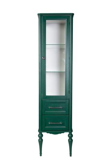 Мебель для ванной ValenHouse Эстетика 140 зеленая, фурнитура золото