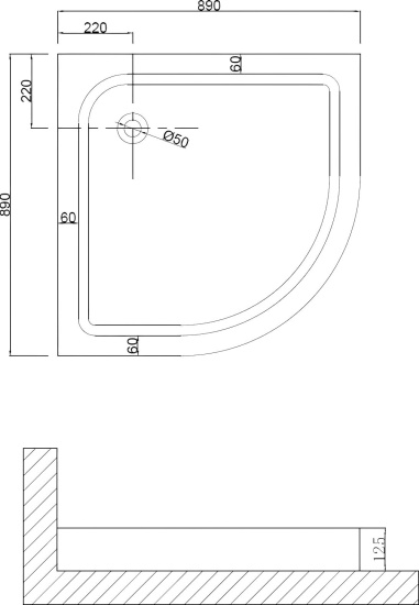 Поддон для душа Niagara NG-90-90
