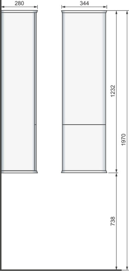 Пенал Jorno Pastel 125 бирюзовый бриз