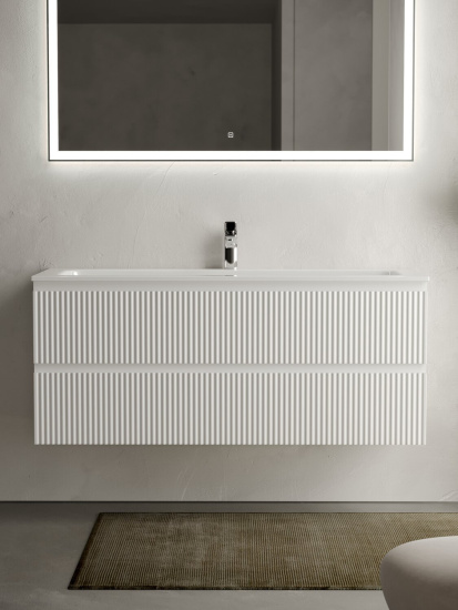 Тумба с раковиной Sancos Snob R 120 Bianco SNR120W, подвесная