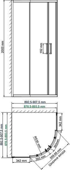 Душевой уголок Wasserkraft Dill 61S01