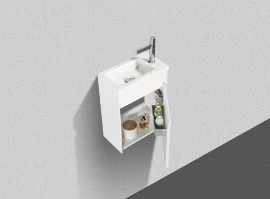 Тумба с раковиной BelBagno Pietra Mini 40 R bianco lucido