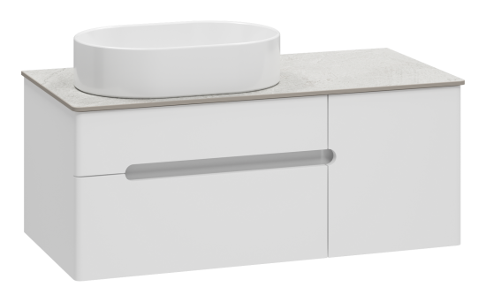 Тумба под раковину Misty Роял 100 белая подвесная, со столешницей