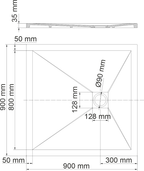 Поддон для душа Wasserkraft Dill 61T03 90x90