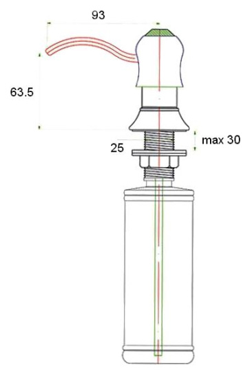 Дозатор Zorg ZR-26 медь
