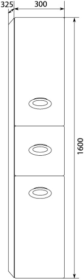 Пенал Marka One Arrondi 30П white, R