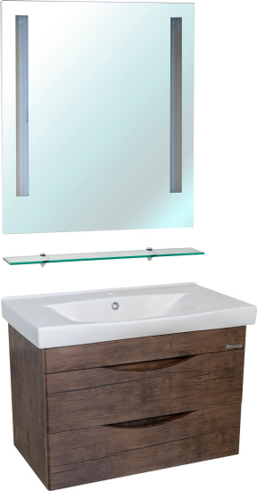 Тумба с раковиной Bellezza Санриса 80 орех