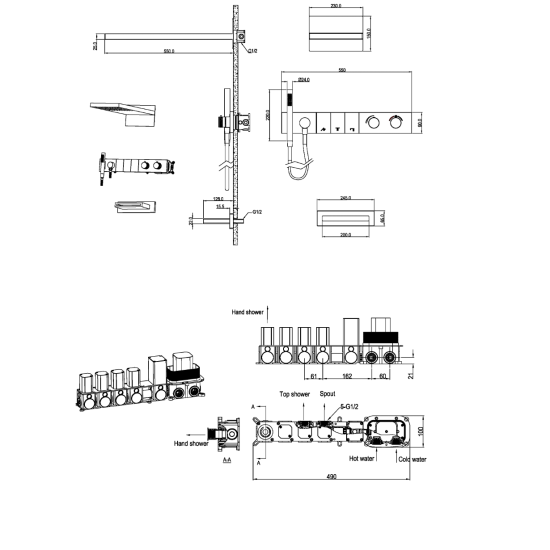Душевая система Boheme Zodiac 133-2-BRB