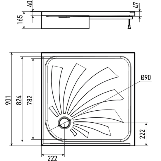Поддон для душа Alex Baitler AB9017H-2