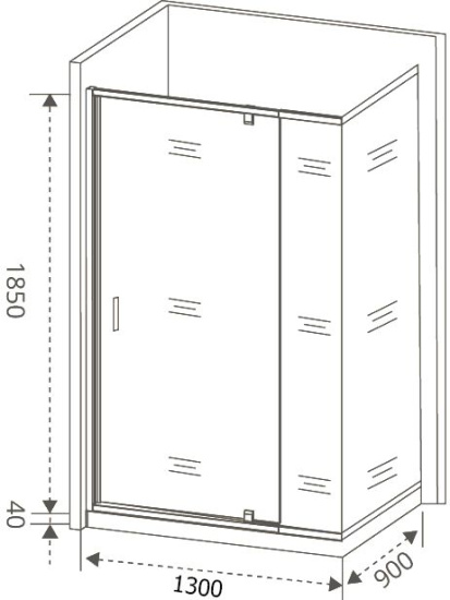 Душевой уголок Good Door Orion WTW-PD+SP-G-CH 130x90