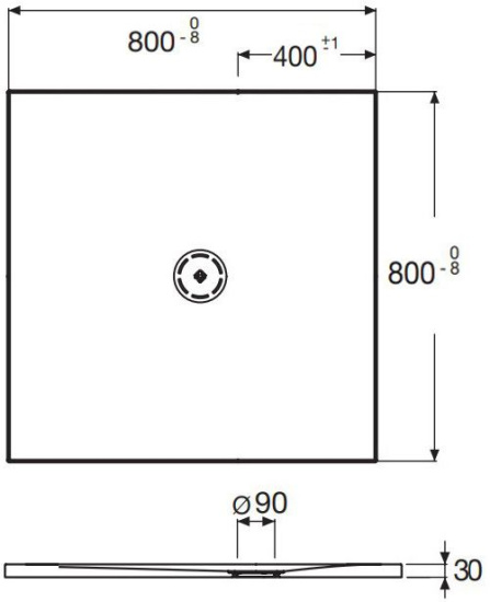 Поддон для душа Jacob Delafon Singulier 170х80 серый сланец с сифоном