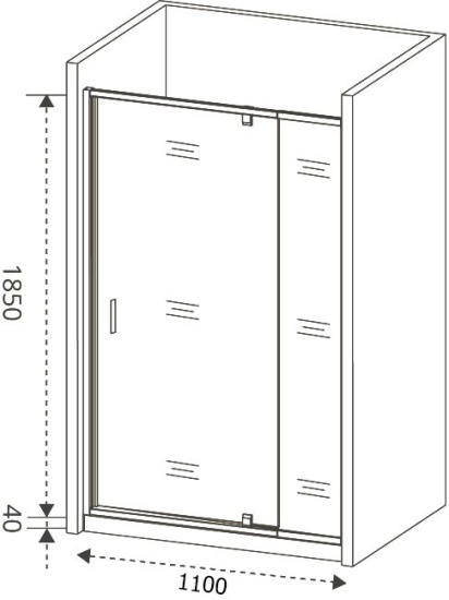 Душевая дверь в нишу Good Door Orion WTW-PD-110-C-CH