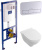 Инсталляция Villeroy & Boch 9224 6100 + кнопка Viconnect 9224 9061 хром + унитаз подвесной Villeroy & Boch O'Novo 5660HR01 alpin