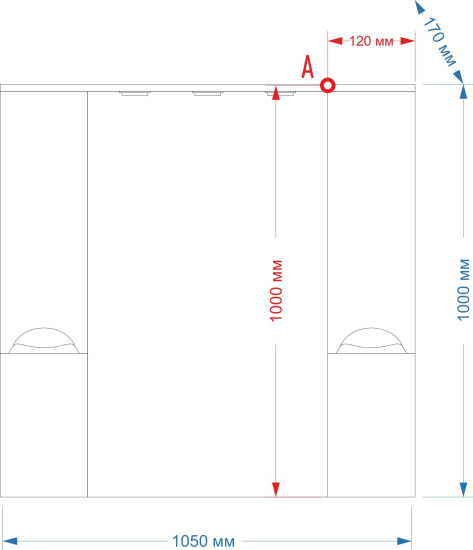 Зеркало Misty Орхидея 105 с подсветкой, белая эмаль