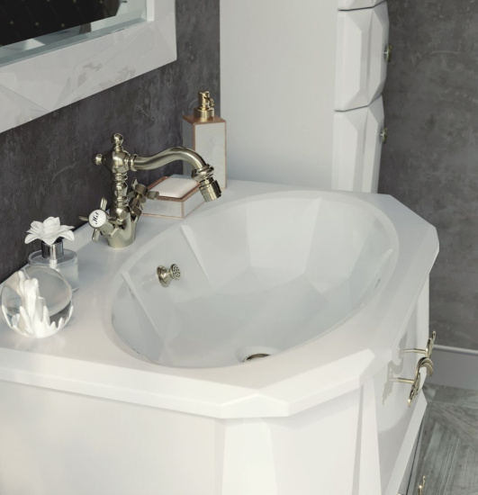 Тумба с раковиной Aima Design Brilliant 80 white