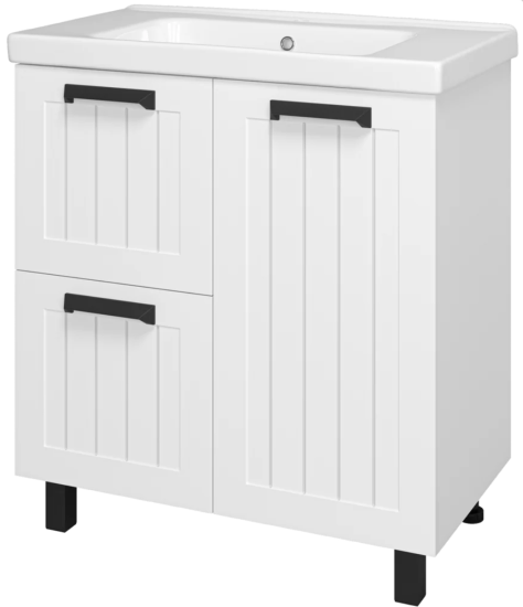 Тумба с раковиной Misty Спарта 80 белая